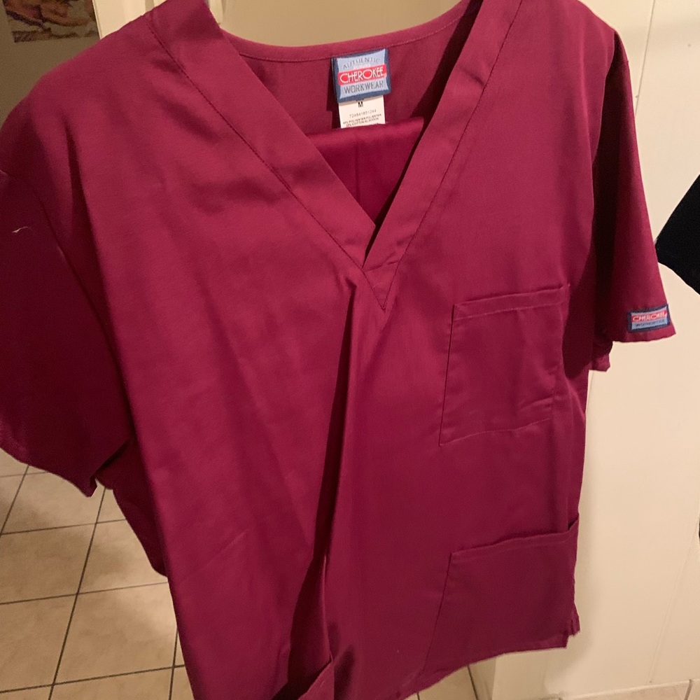 Unisex Cherokee Scrubs Shirt and Pants Size M
